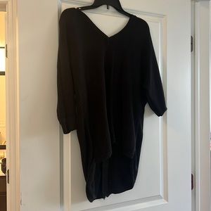 Express Dark purple sparkling sweater with long back